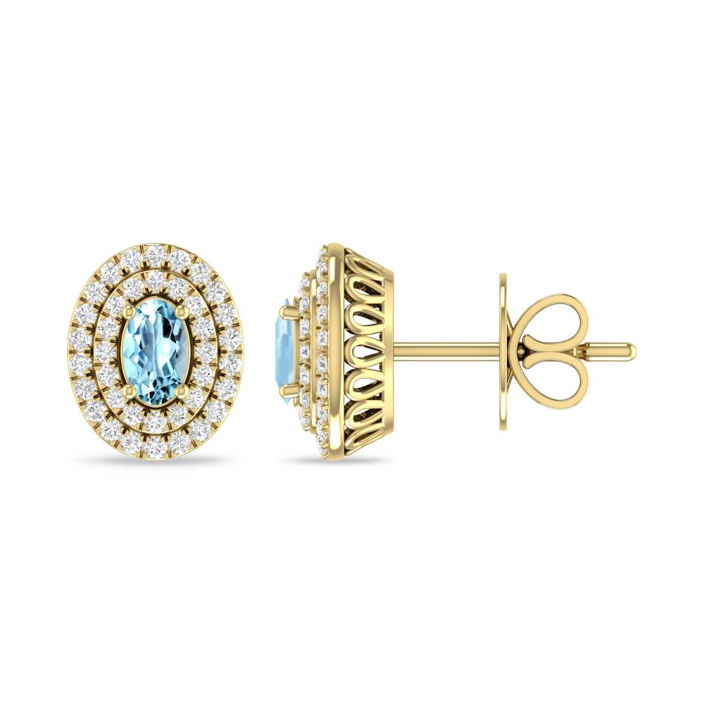 Yellow Gold - Aquamarine