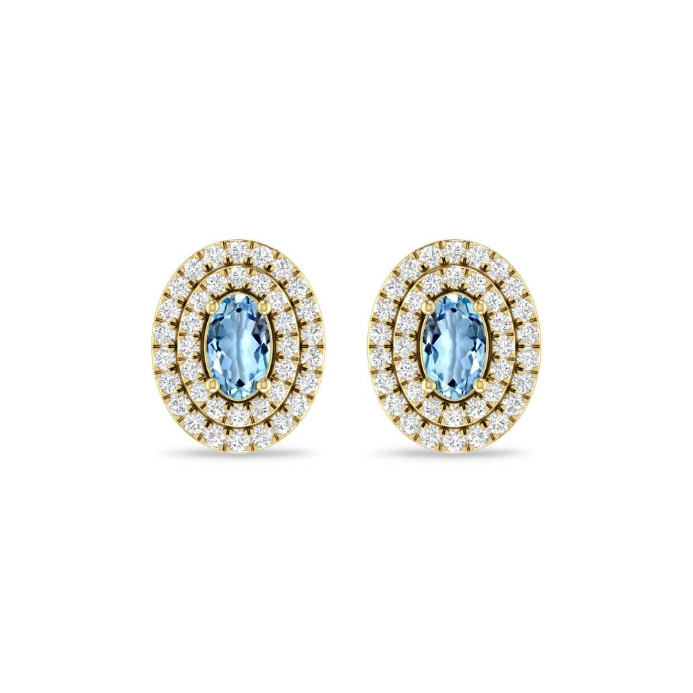 Yellow Gold - Aquamarine
