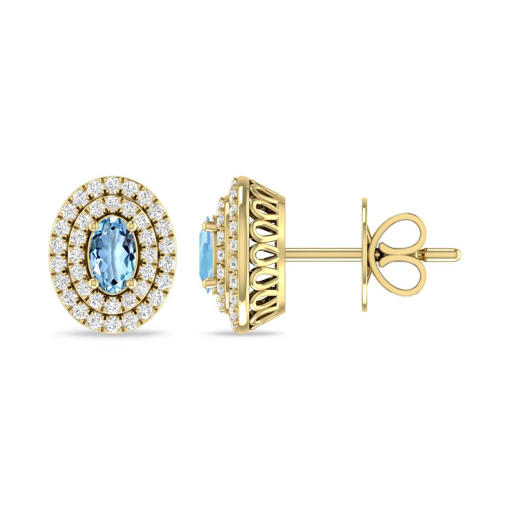Yellow Gold - Aquamarine