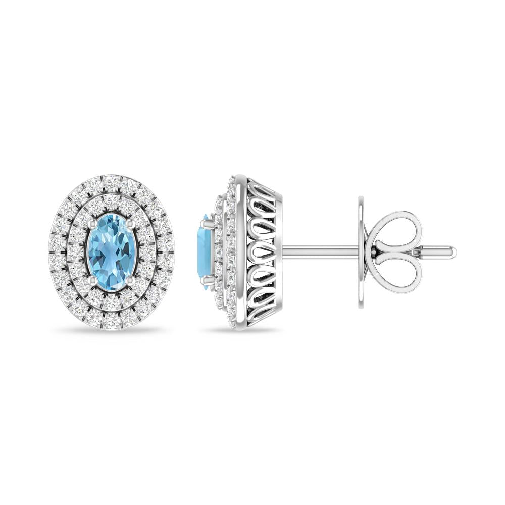 White Gold - Blue Topaz