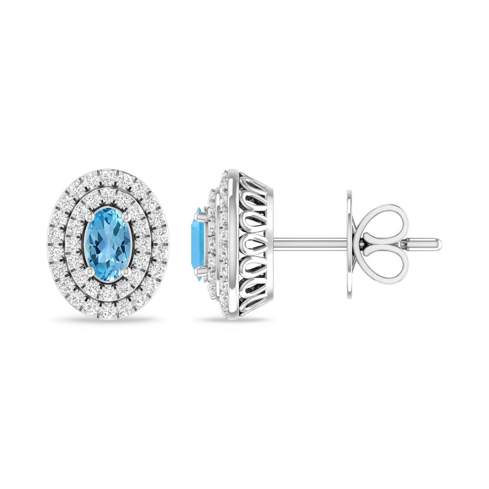 White Gold - Blue Topaz