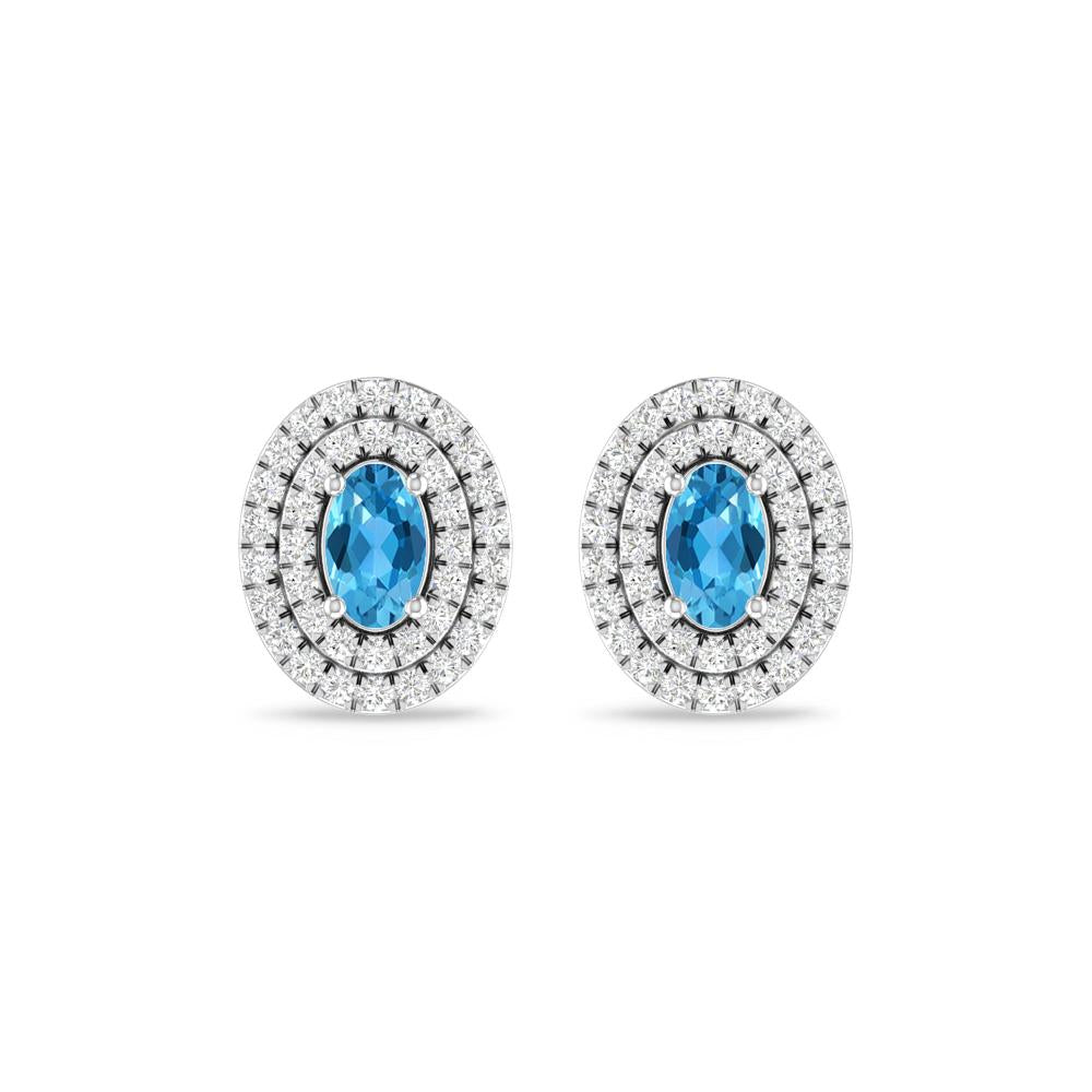 White Gold - Blue Topaz
