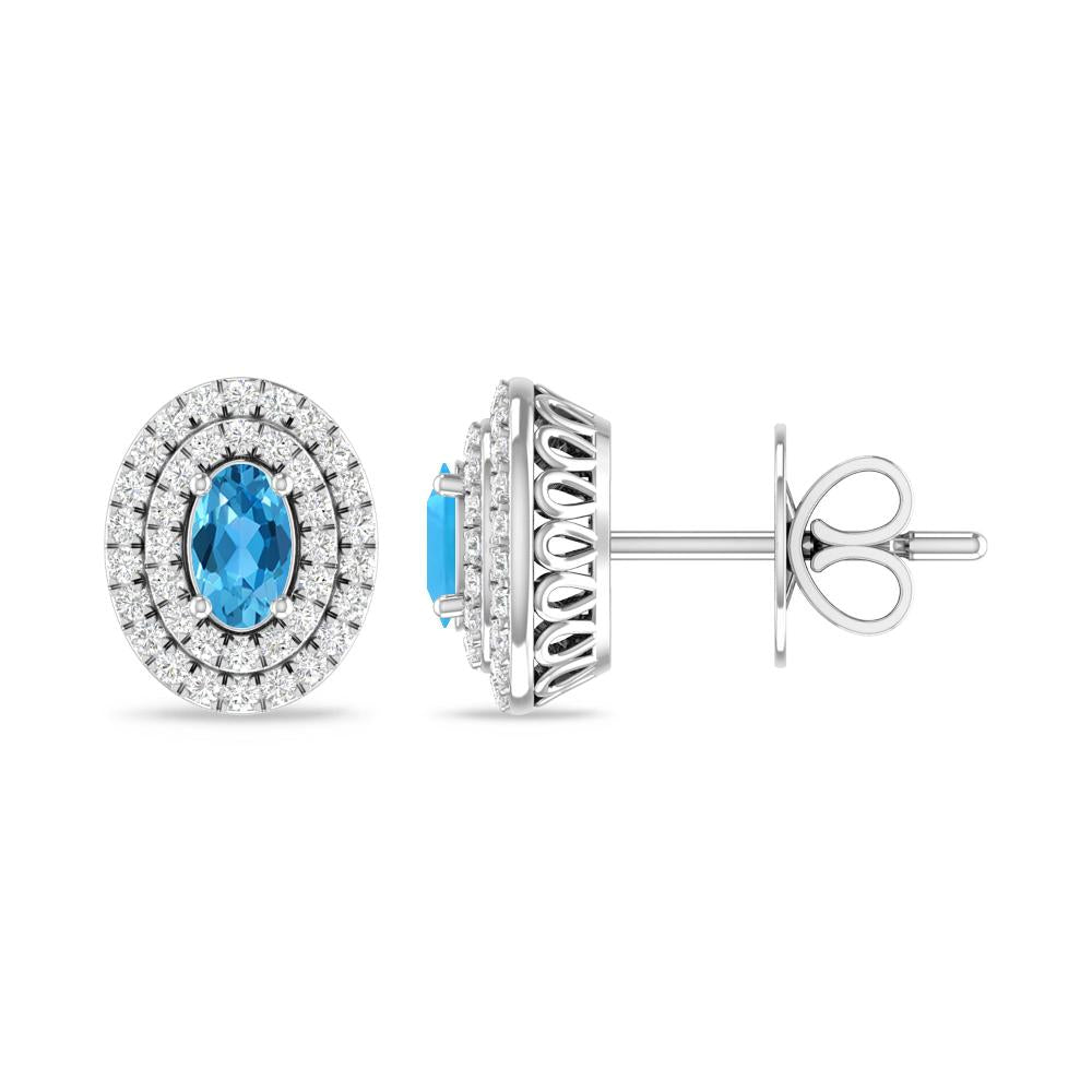 White Gold - Blue Topaz