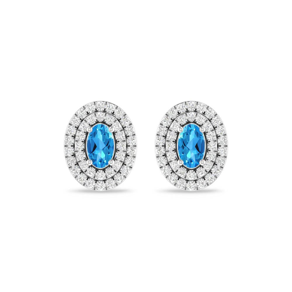 White Gold - Blue Topaz