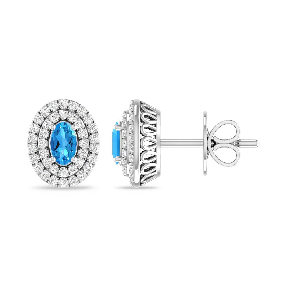 White Gold - Blue Topaz