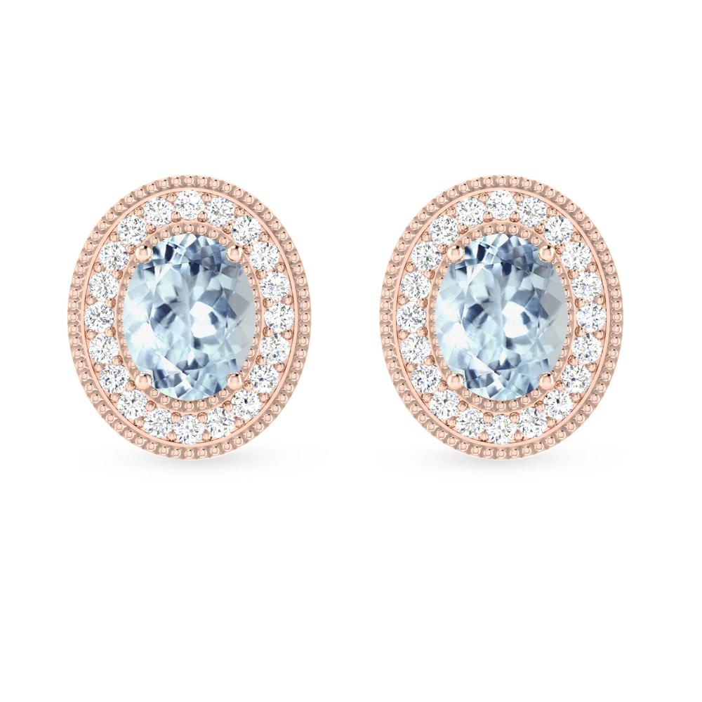Rose Gold - Aquamarine
