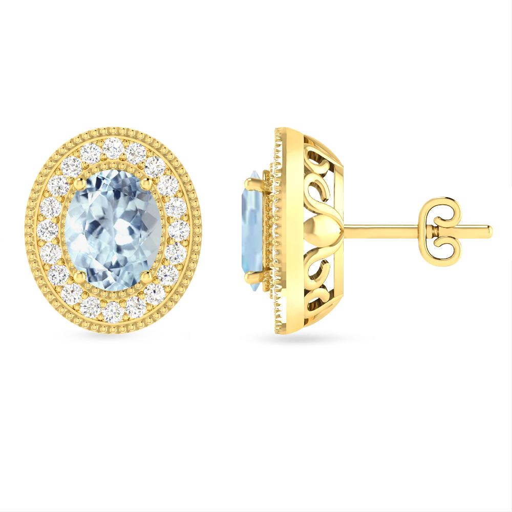 Yellow Gold - Aquamarine