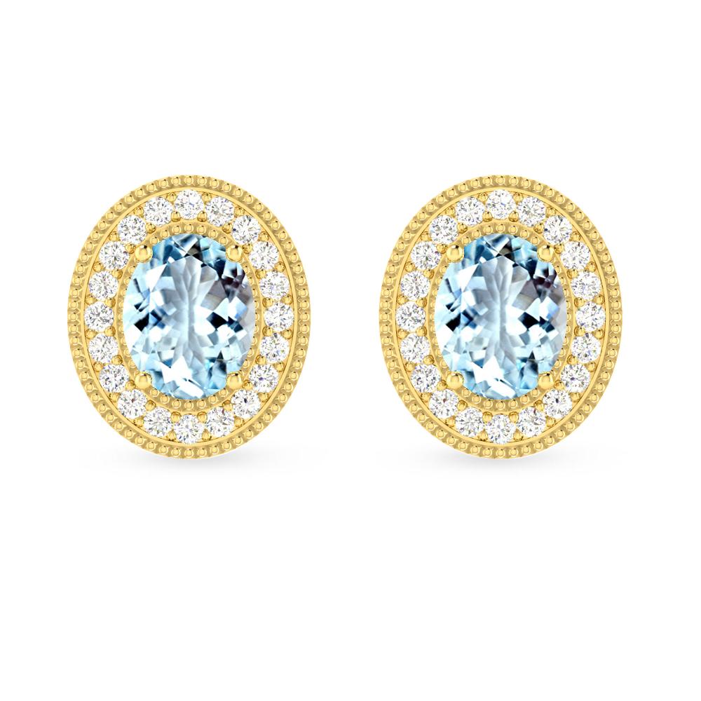Yellow Gold - Aquamarine