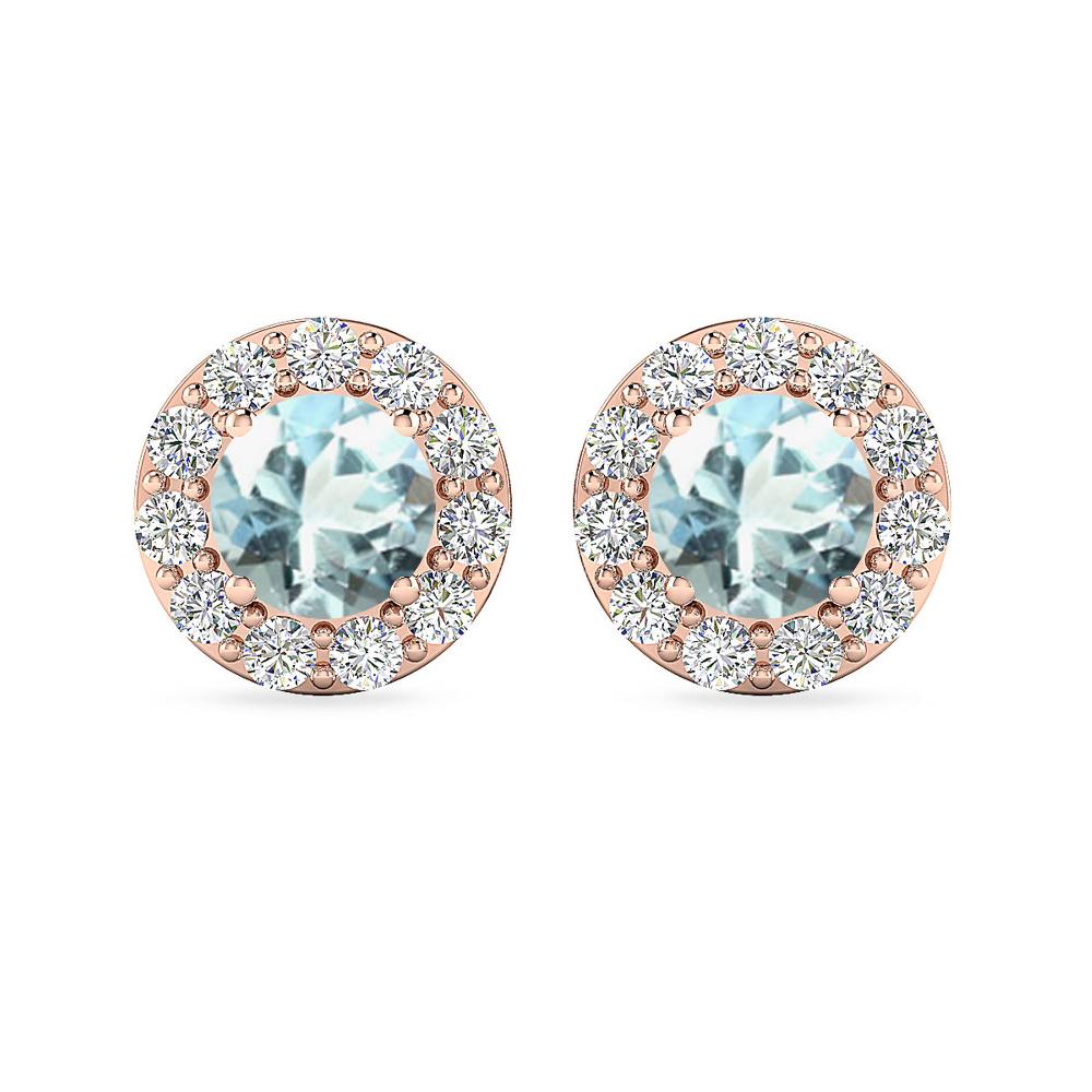Rose Gold - Aquamarine