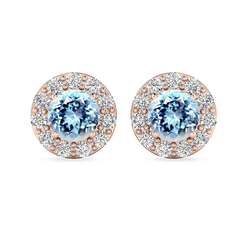 Rose Gold - Aquamarine