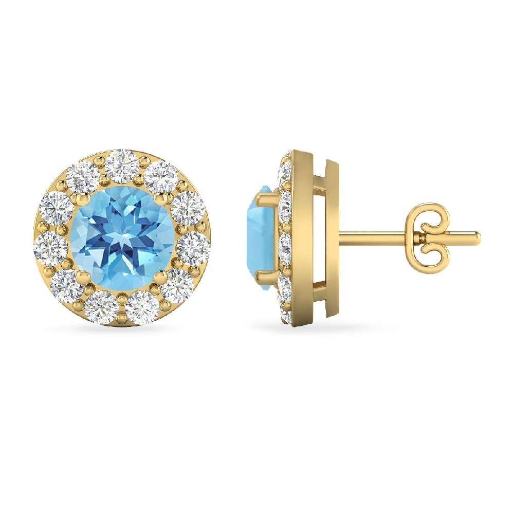 Yellow Gold - Blue Topaz