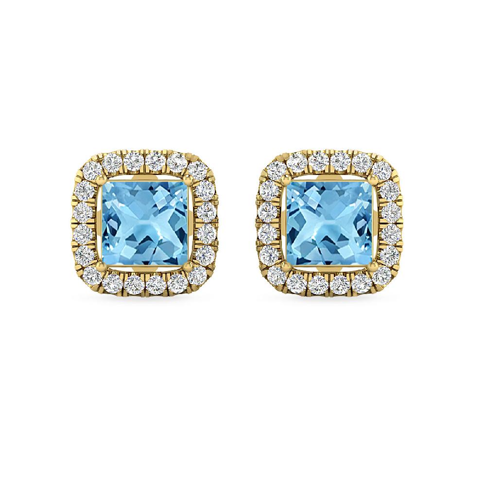 Yellow Gold - Blue Topaz