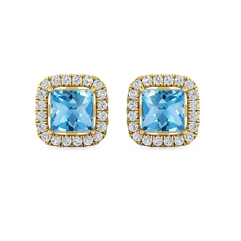 Yellow Gold - Blue Topaz