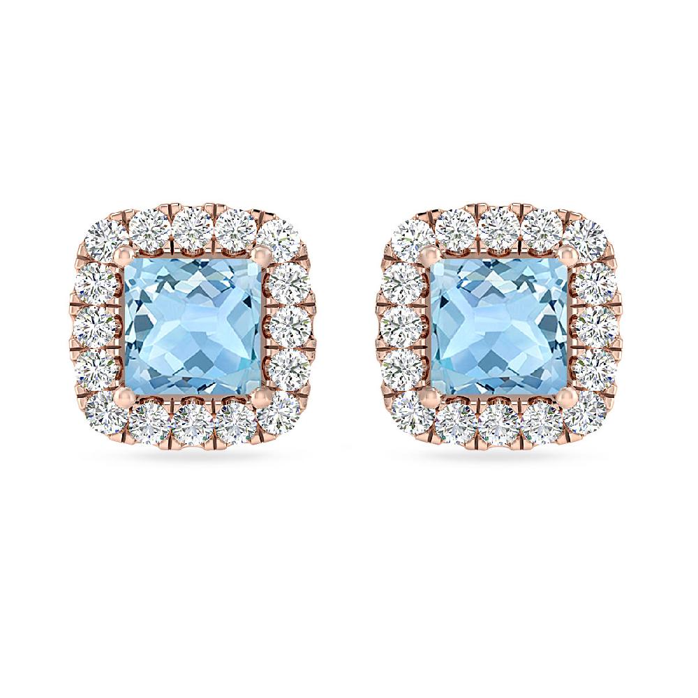Rose Gold - Aquamarine