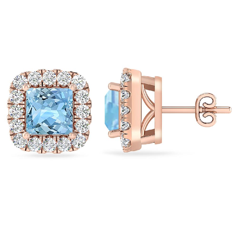 Rose Gold - Aquamarine