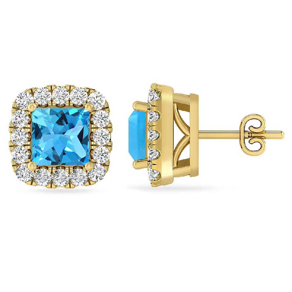 Yellow Gold - Blue Topaz