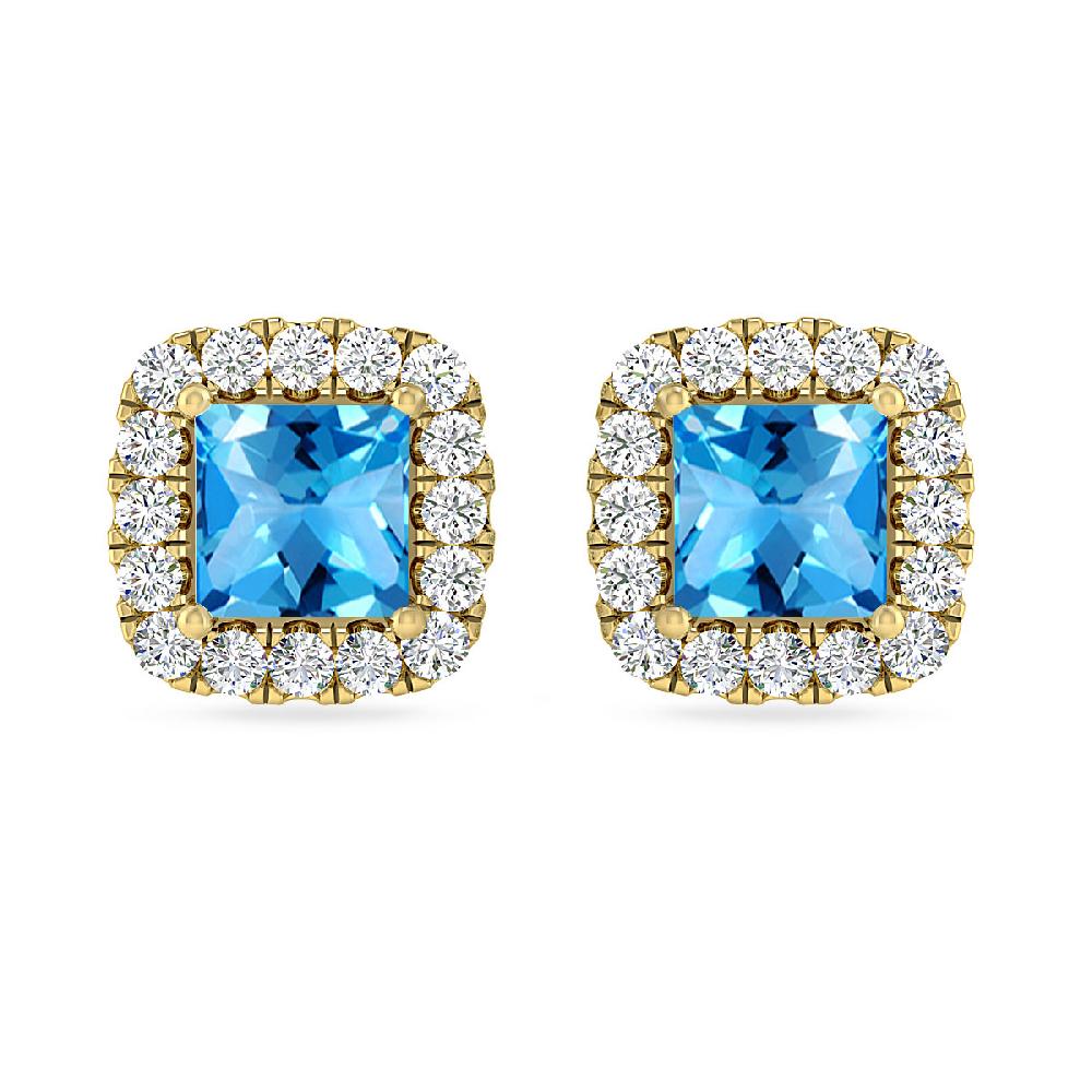 Yellow Gold - Blue Topaz