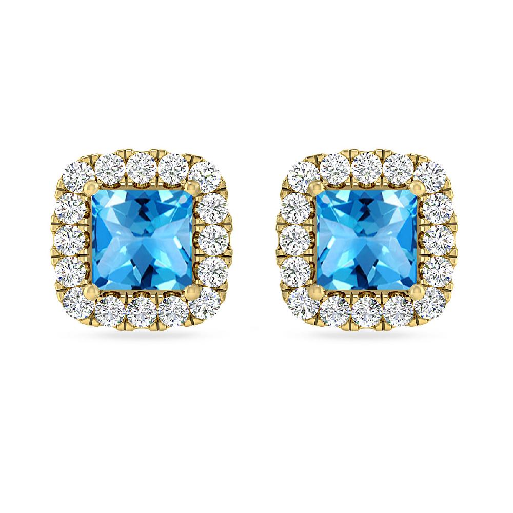 Yellow Gold - Blue Topaz