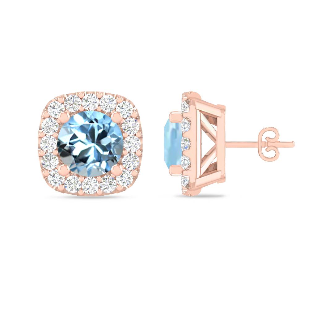 Rose Gold - Aquamarine