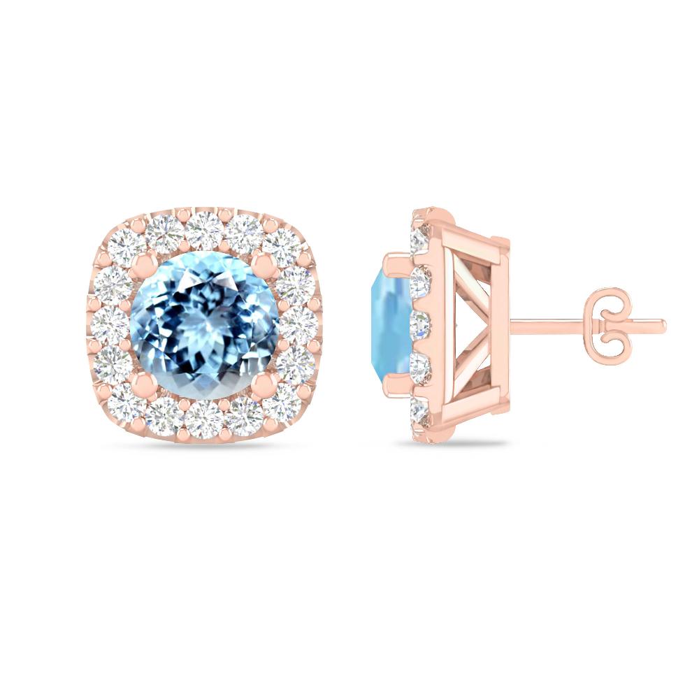 Rose Gold - Aquamarine