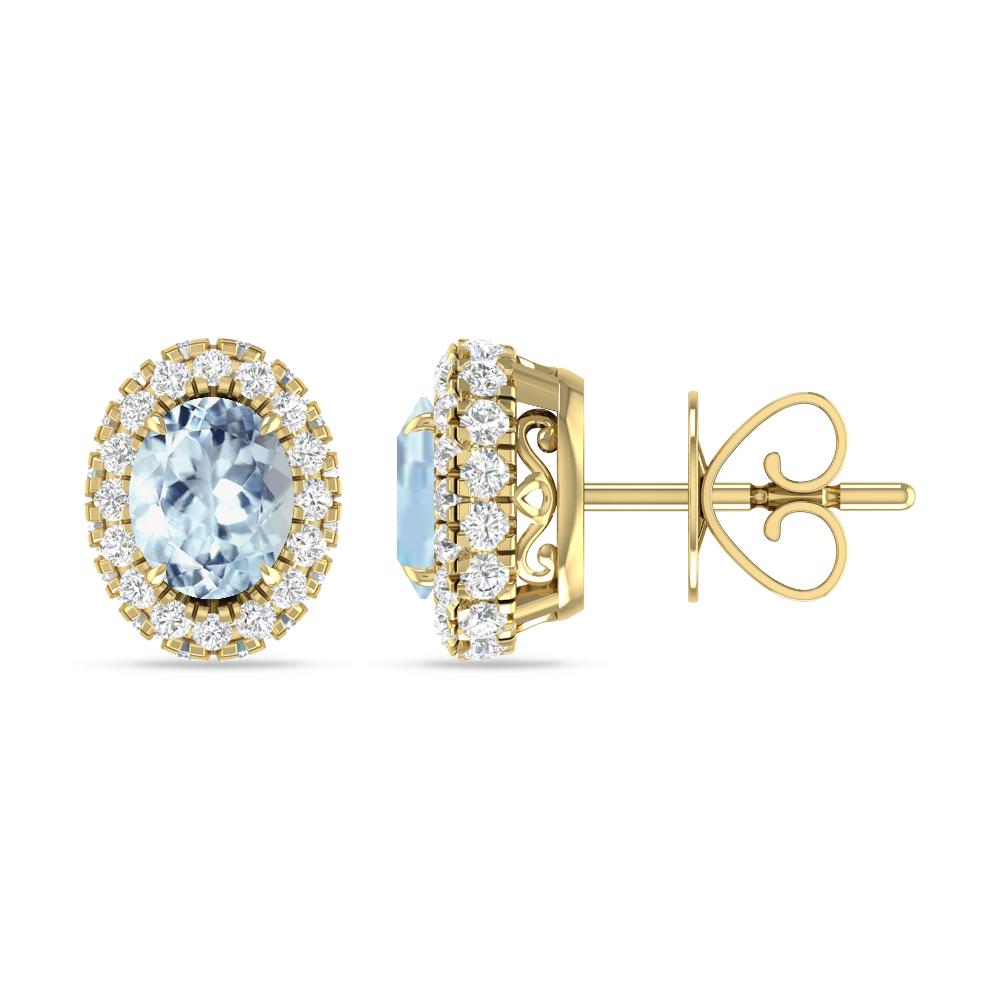 Yellow Gold - Aquamarine