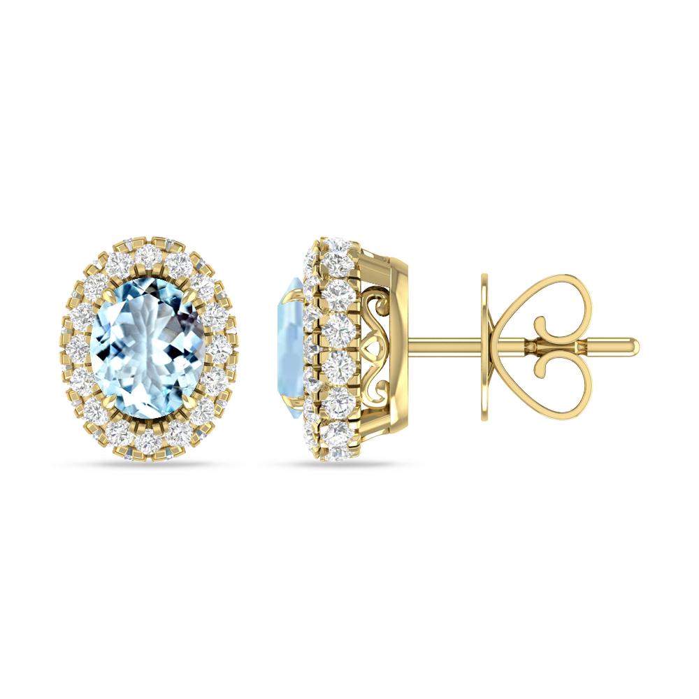 Yellow Gold - Aquamarine