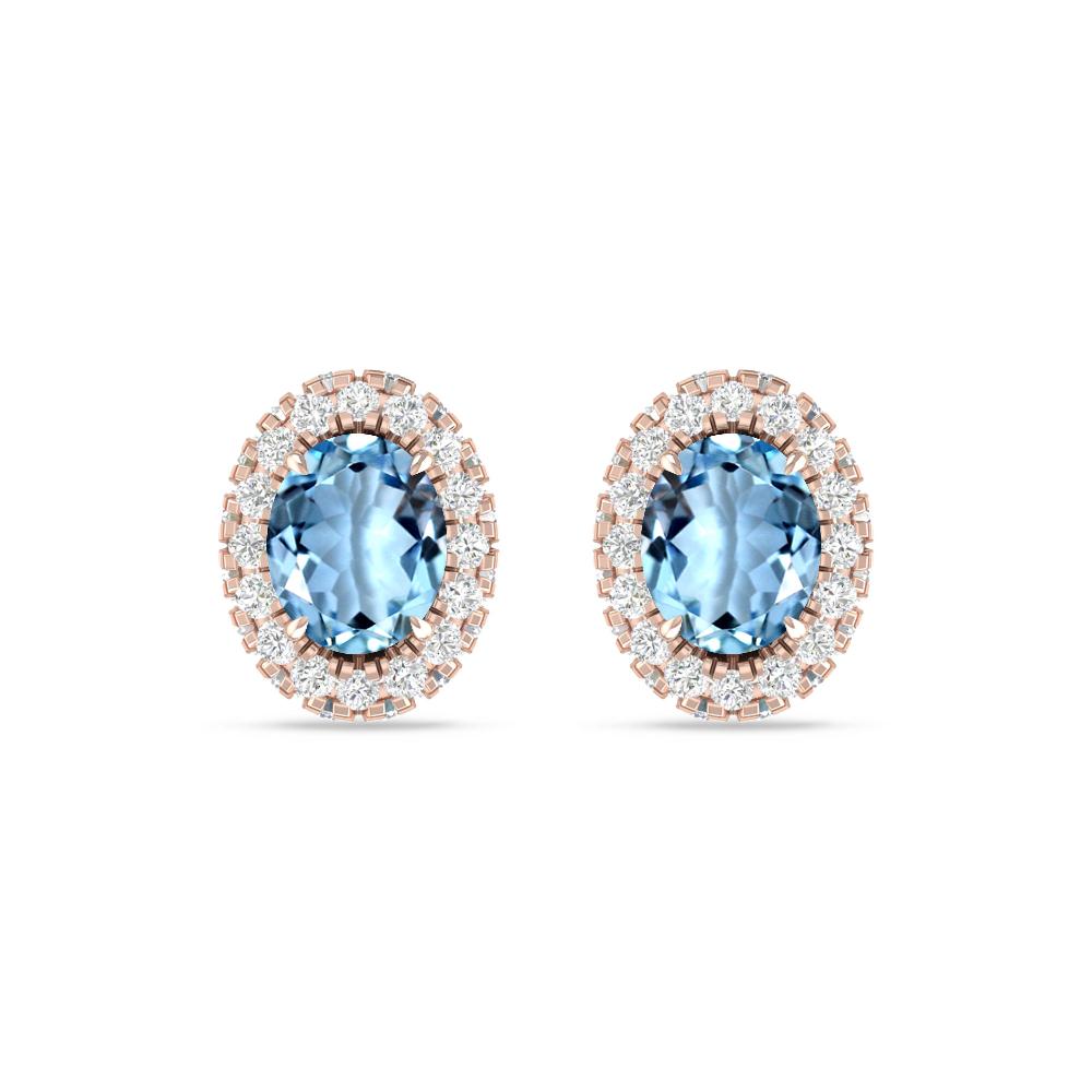 Rose Gold - Aquamarine
