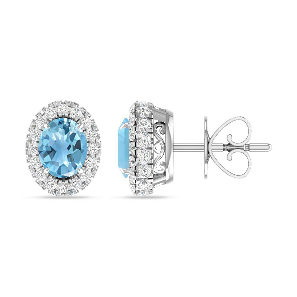 White Gold - Blue Topaz