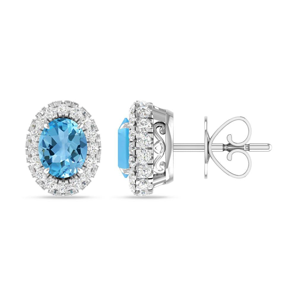 White Gold - Blue Topaz