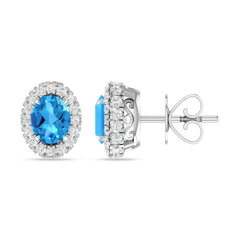 White Gold - Blue Topaz