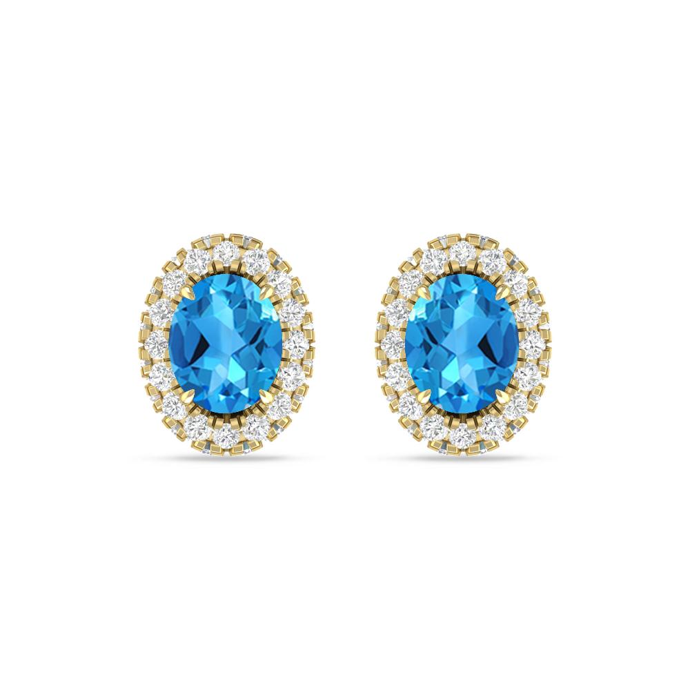 Yellow Gold - Blue Topaz