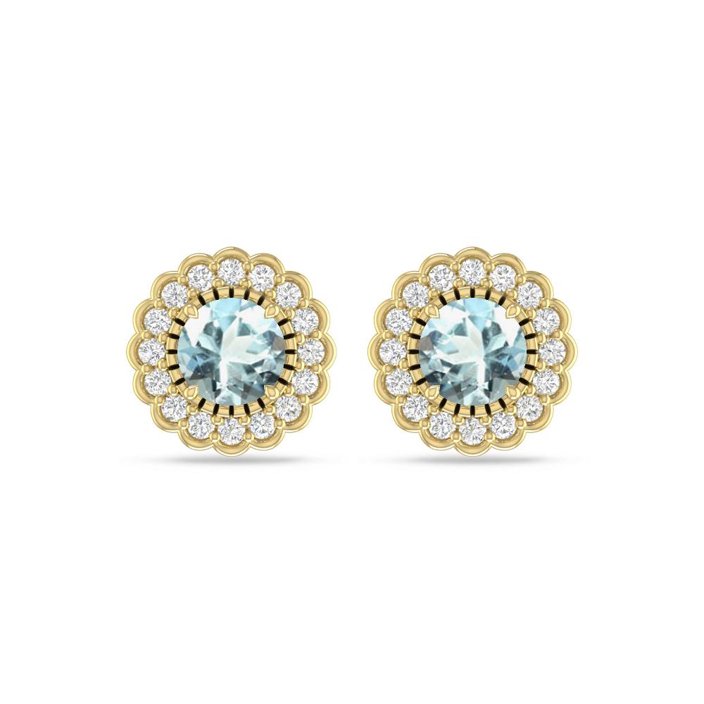 Yellow Gold - Aquamarine