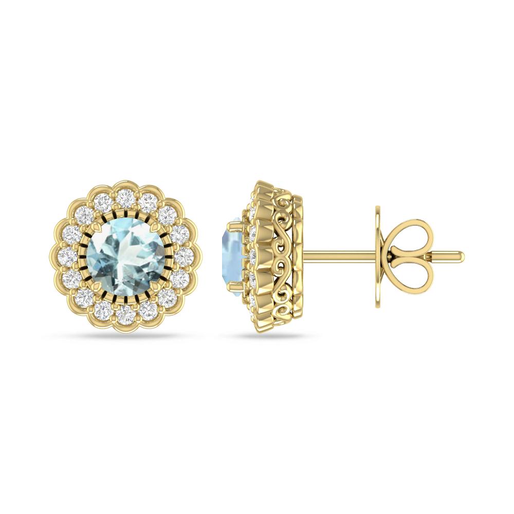 Yellow Gold - Aquamarine