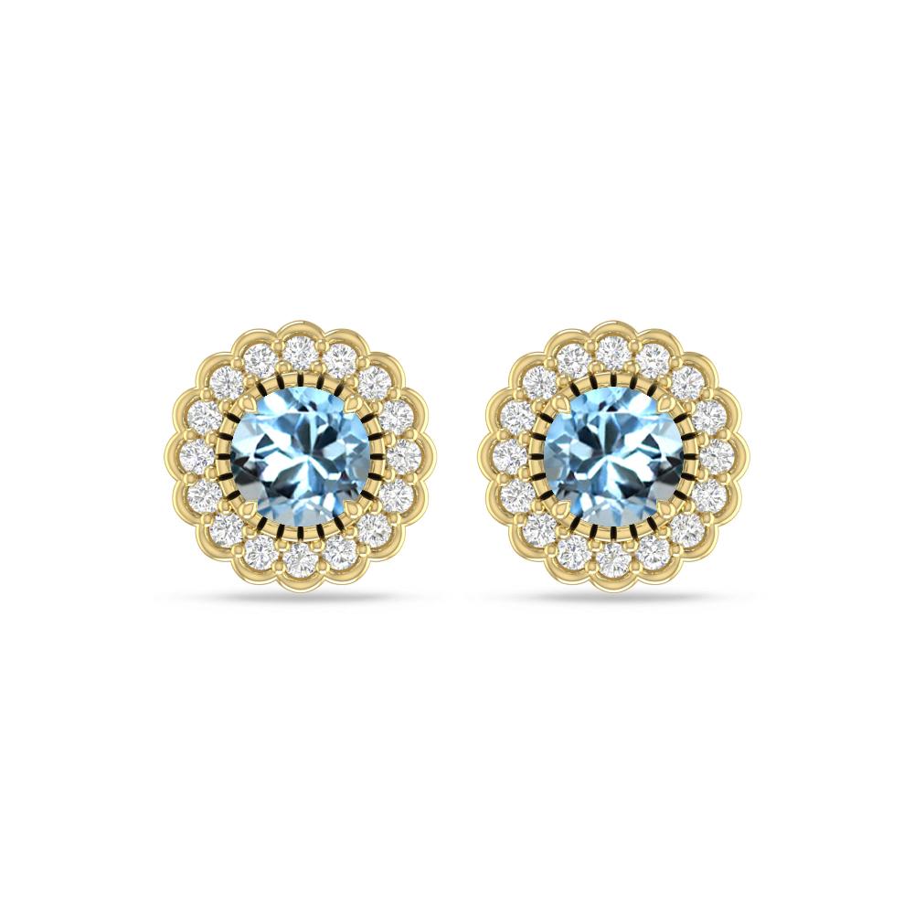 Yellow Gold - Aquamarine