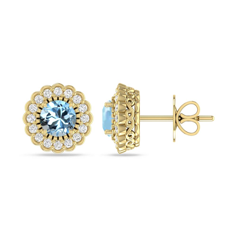 Yellow Gold - Aquamarine