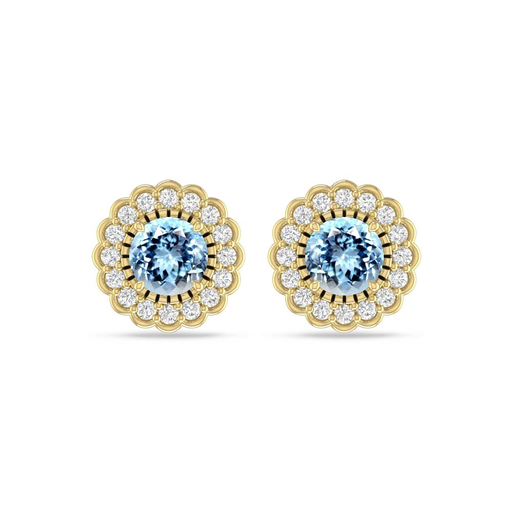 Yellow Gold - Aquamarine