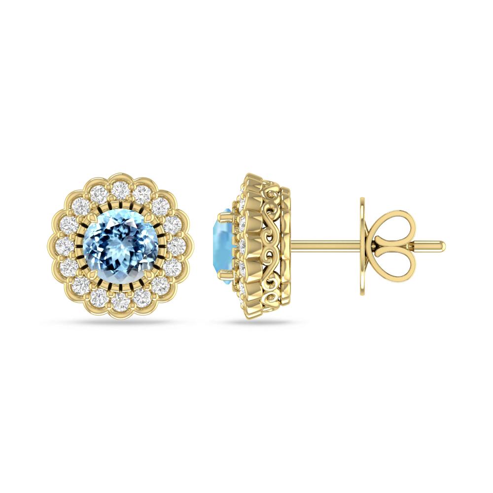 Yellow Gold - Aquamarine