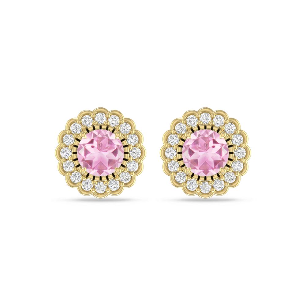 Yellow Gold - Pink Tourmaline