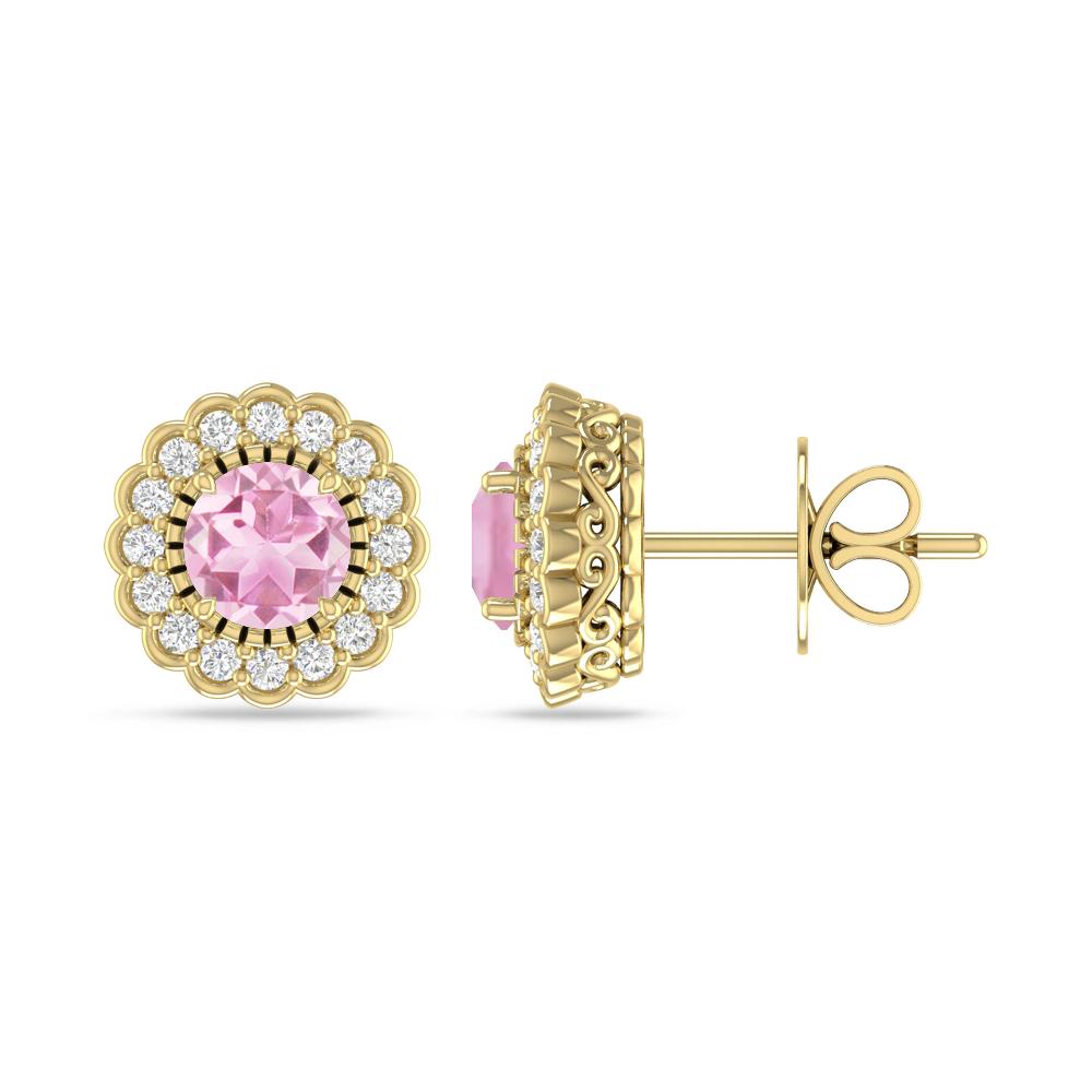 Yellow Gold - Pink Tourmaline