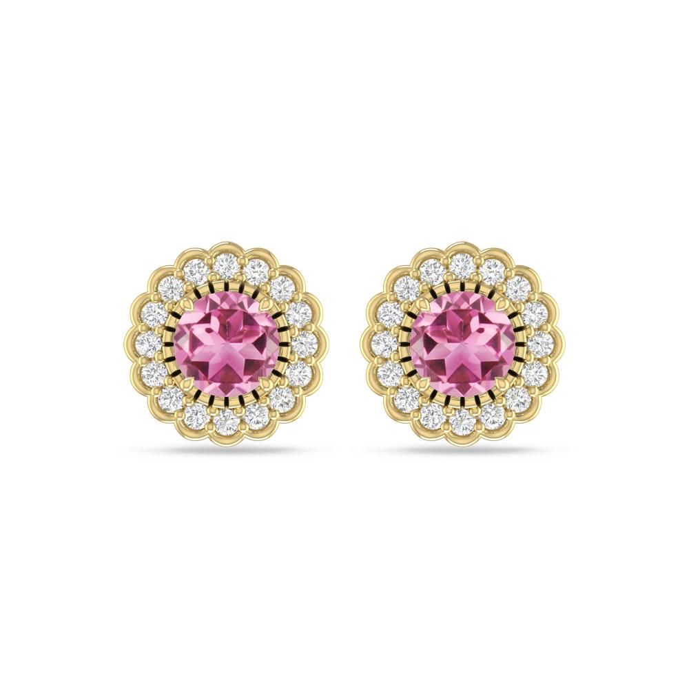 Yellow Gold - Pink Tourmaline
