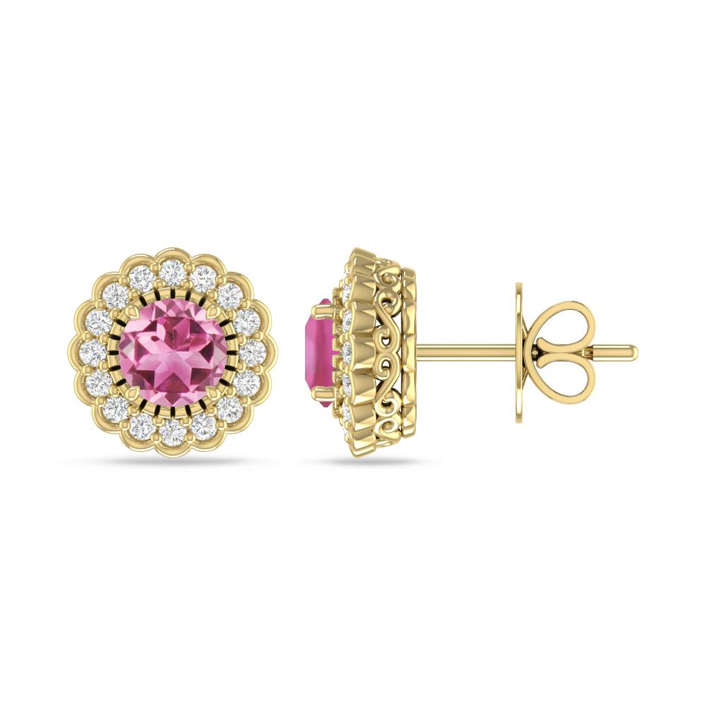 Yellow Gold - Pink Tourmaline