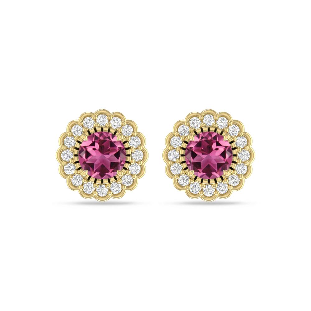 Yellow Gold - Pink Tourmaline