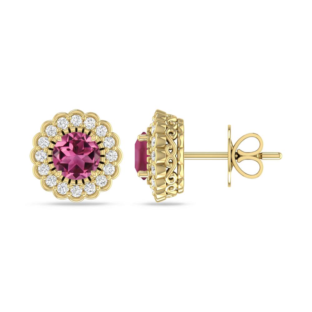 Yellow Gold - Pink Tourmaline