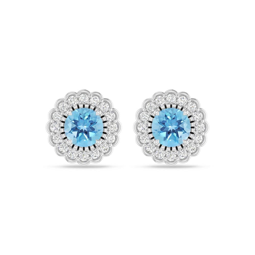 White Gold - Blue Topaz