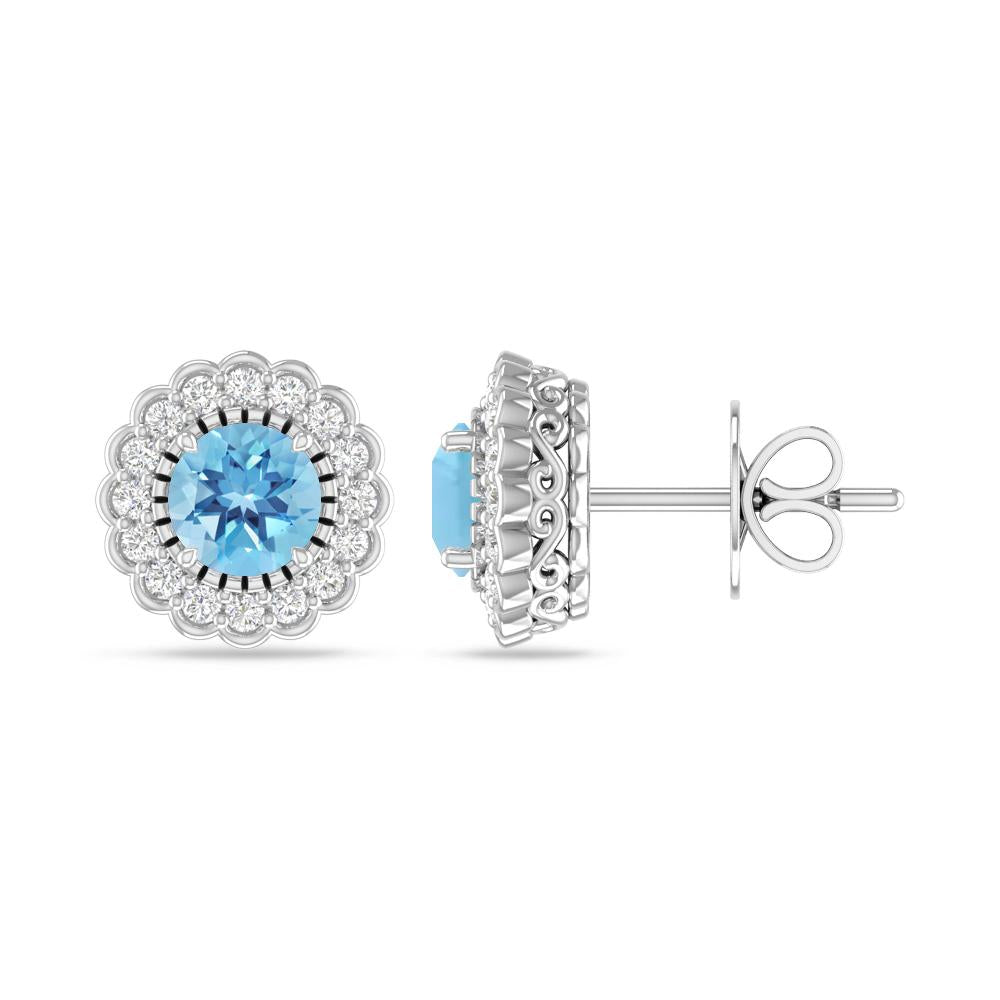 White Gold - Blue Topaz