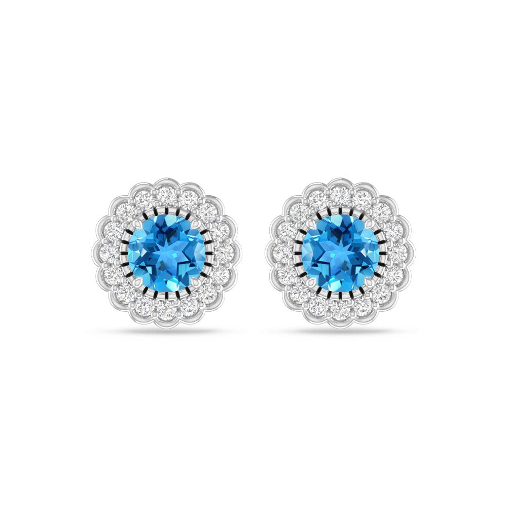 White Gold - Blue Topaz