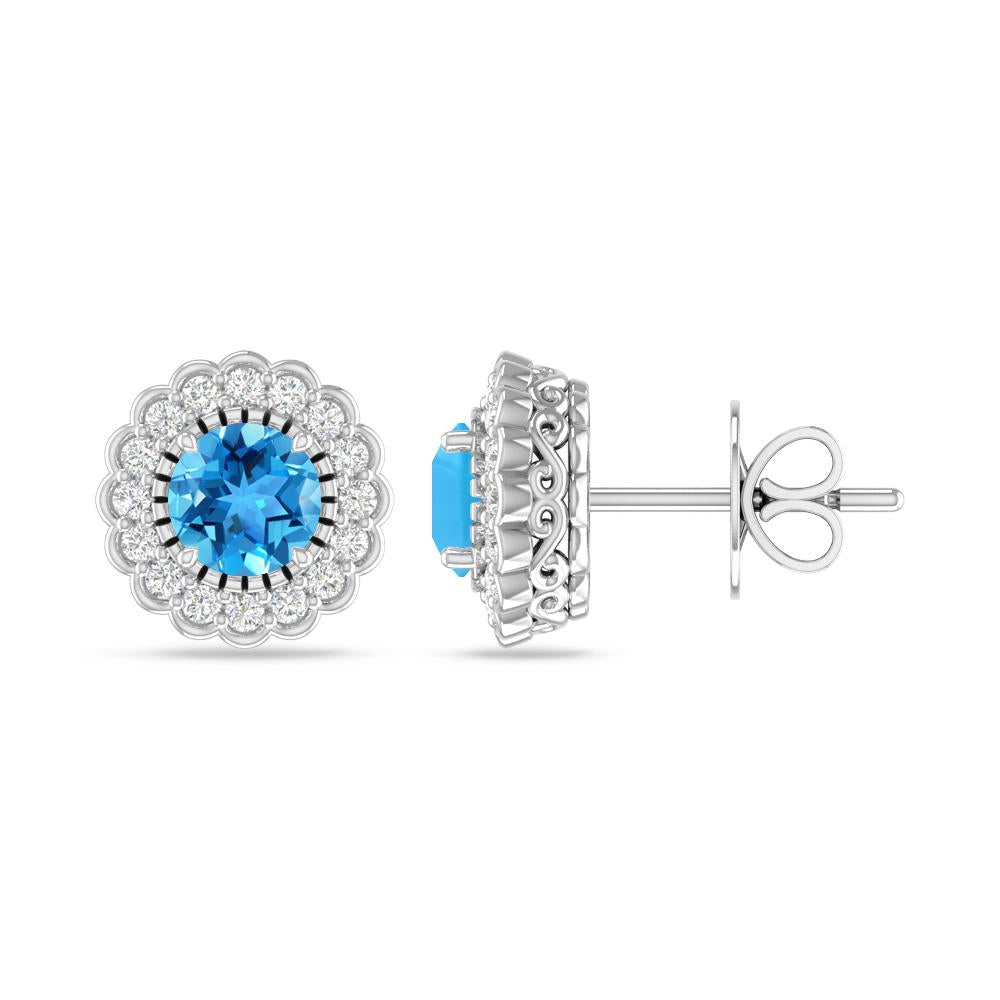 White Gold - Blue Topaz