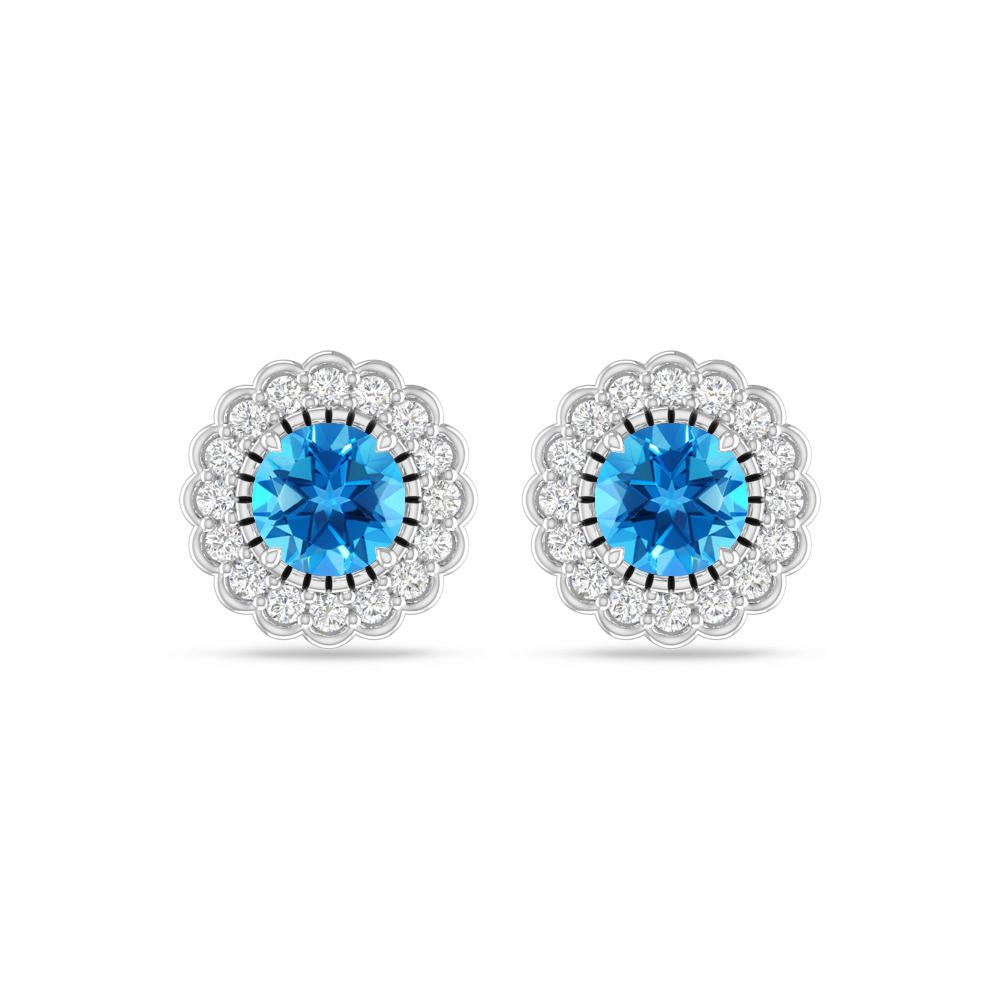 White Gold - Blue Topaz