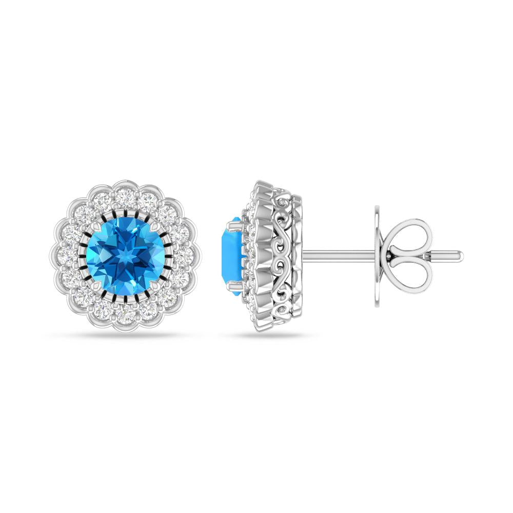 White Gold - Blue Topaz