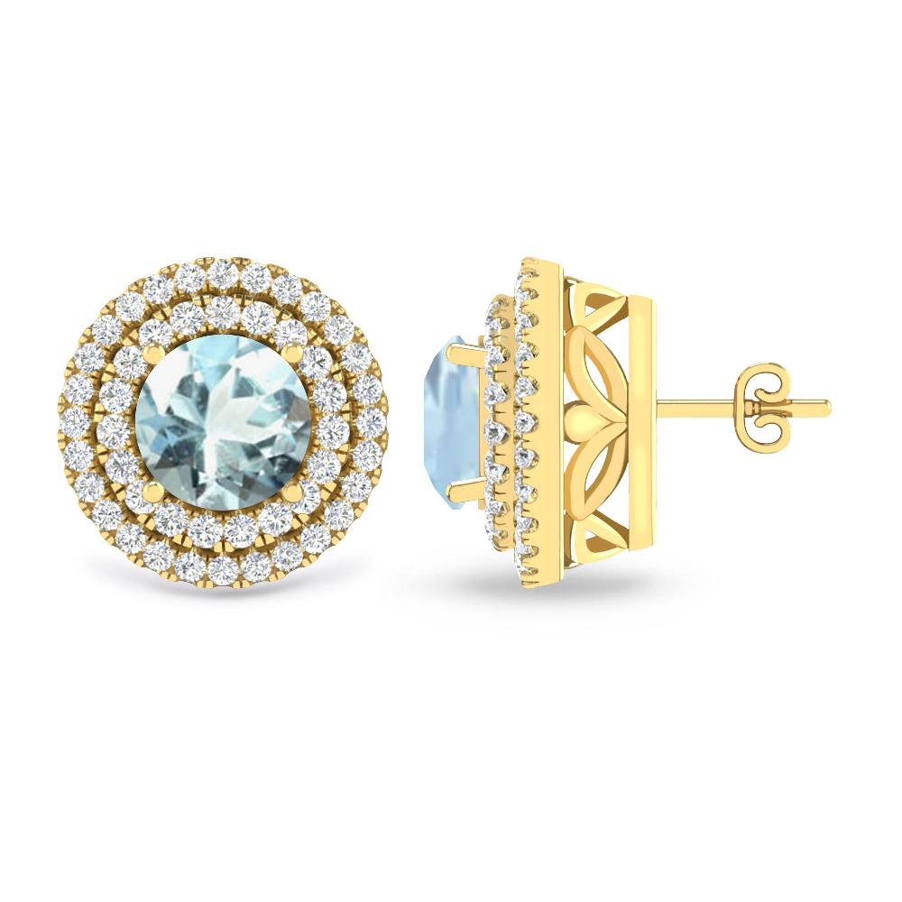 Yellow Gold - Aquamarine